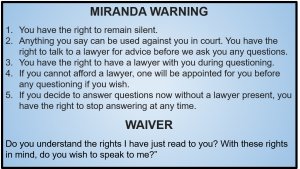 Miranda Rights Are More Than Just Words Essay